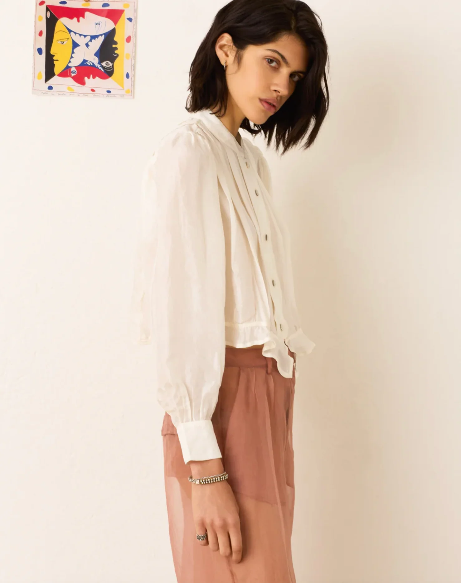 RYLAND PEARL SILK SHIRT - Image 2