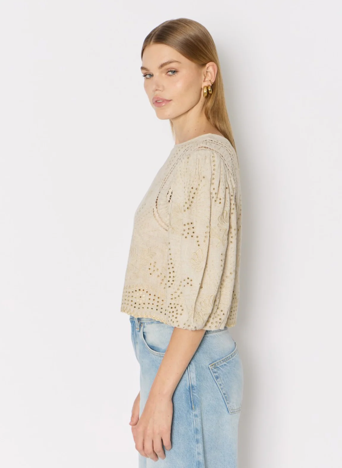 TOP BRODE MANCHES BOUFFANTES - Image 2