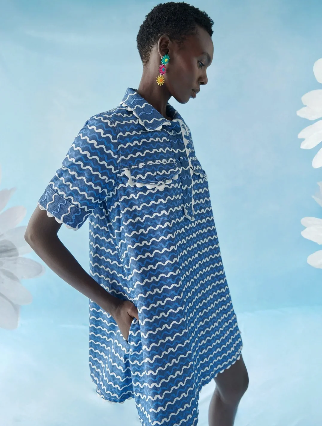 BLUEBERRY WAVE DRESS - Image 3