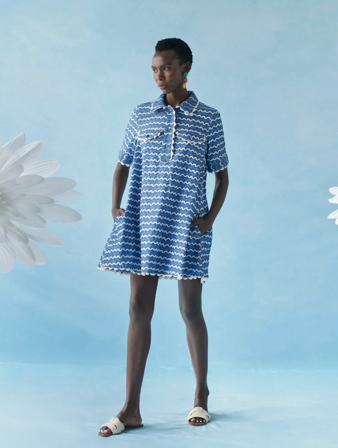 BLUEBERRY WAVE DRESS - Image 4