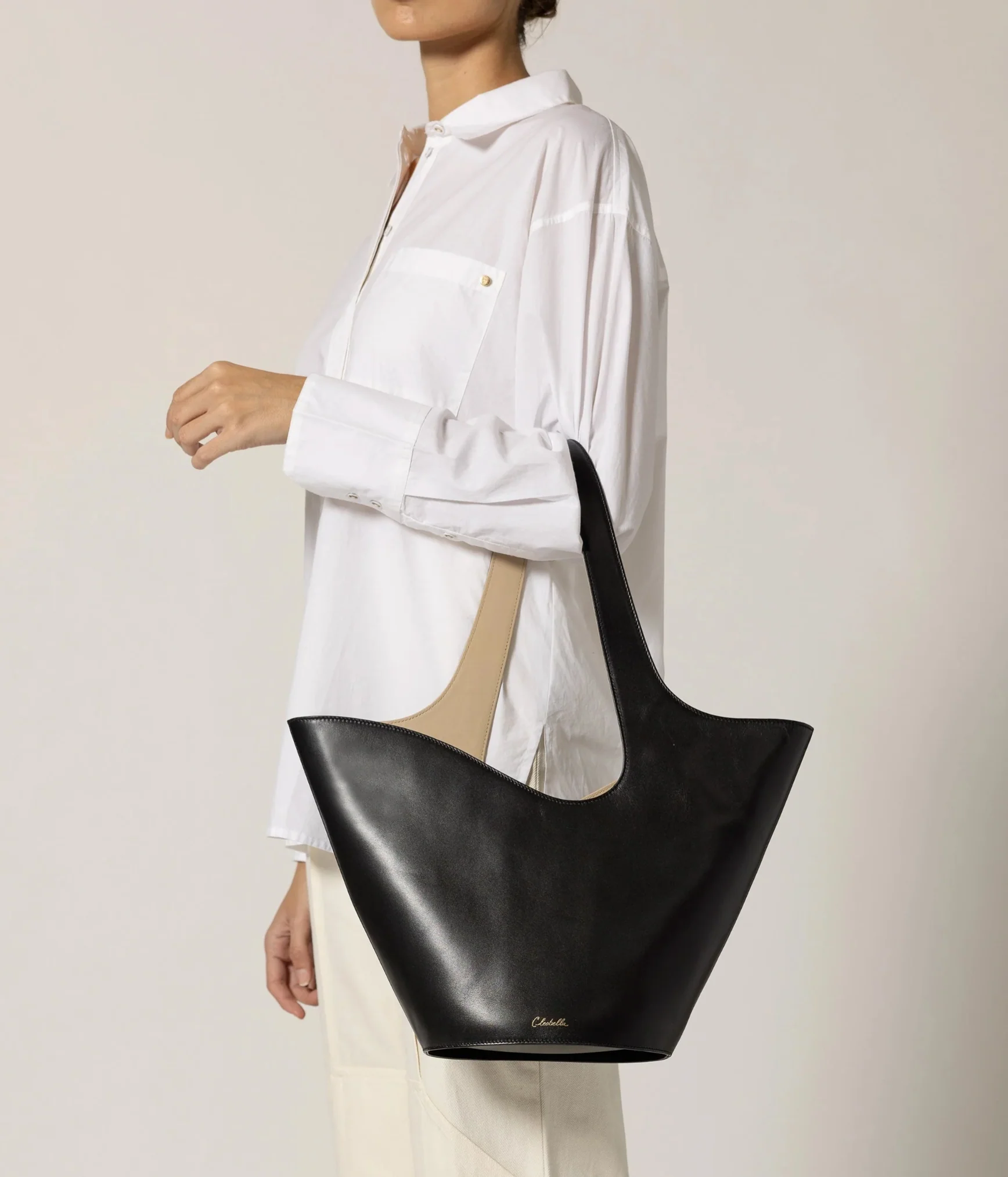 ASTRID TOTE BAG BLACK/MOCCASSIN - Image 2