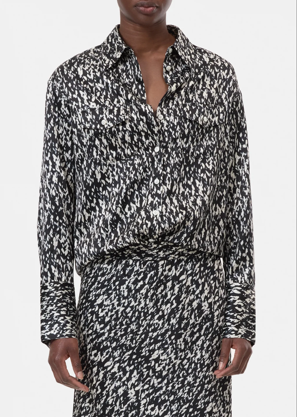 KNIT PRINT SHIRT