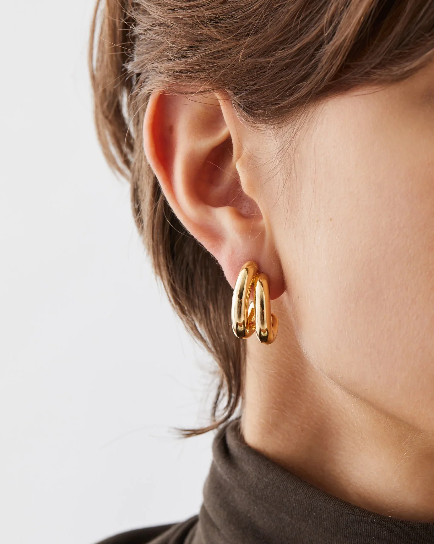 FLORENCE EARRINGS GOLD - Image 3