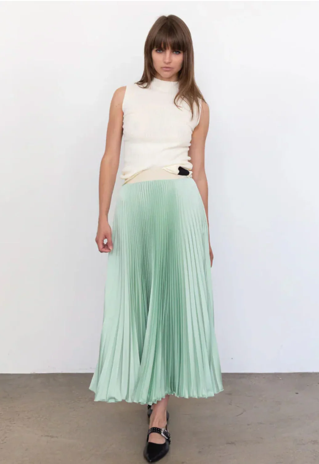 BENEDETTO SATIN SKIRT MIDI - Image 6