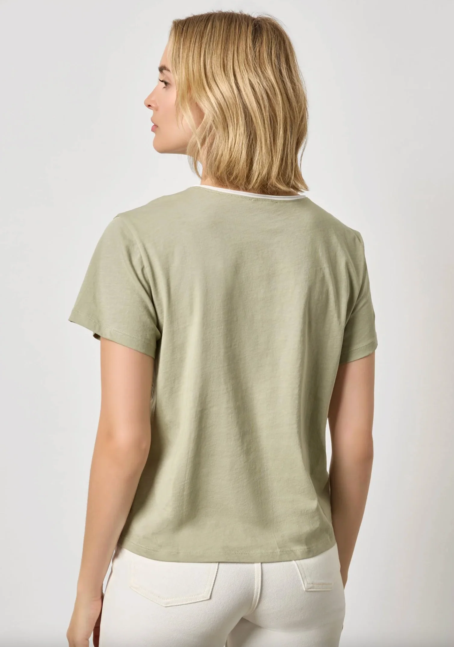 CONTRAST ROLL RELAXED CREW - Image 2