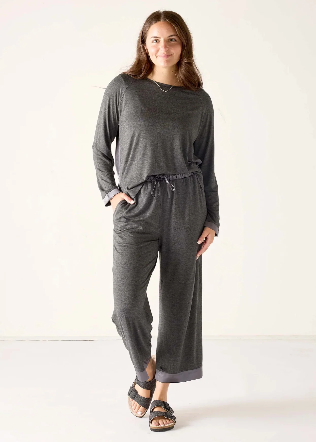 SATIN SAILOR MODAL PAJAMA SET - Image 3