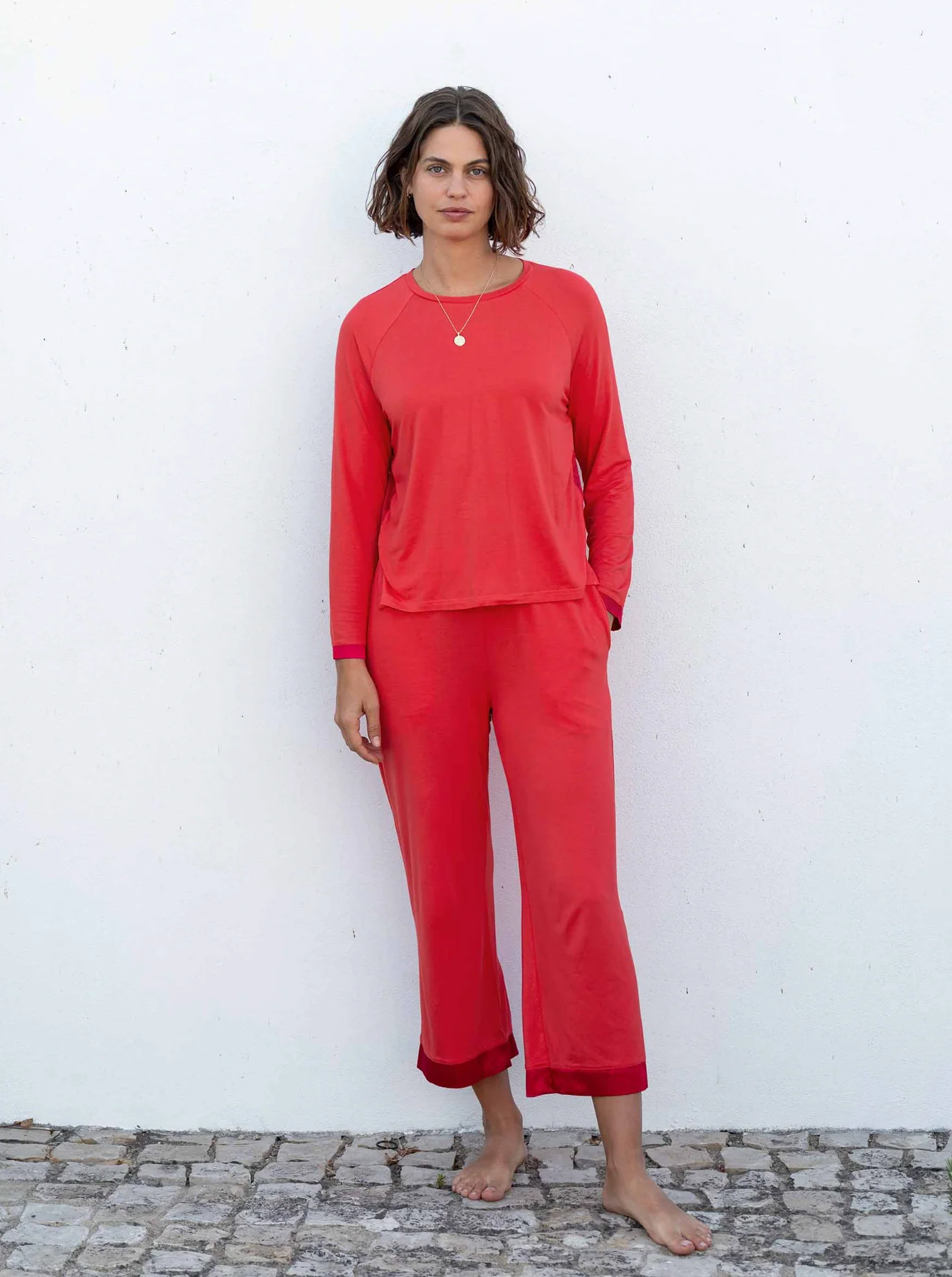 SATIN SAILOR MODAL PAJAMA SET - Image 9