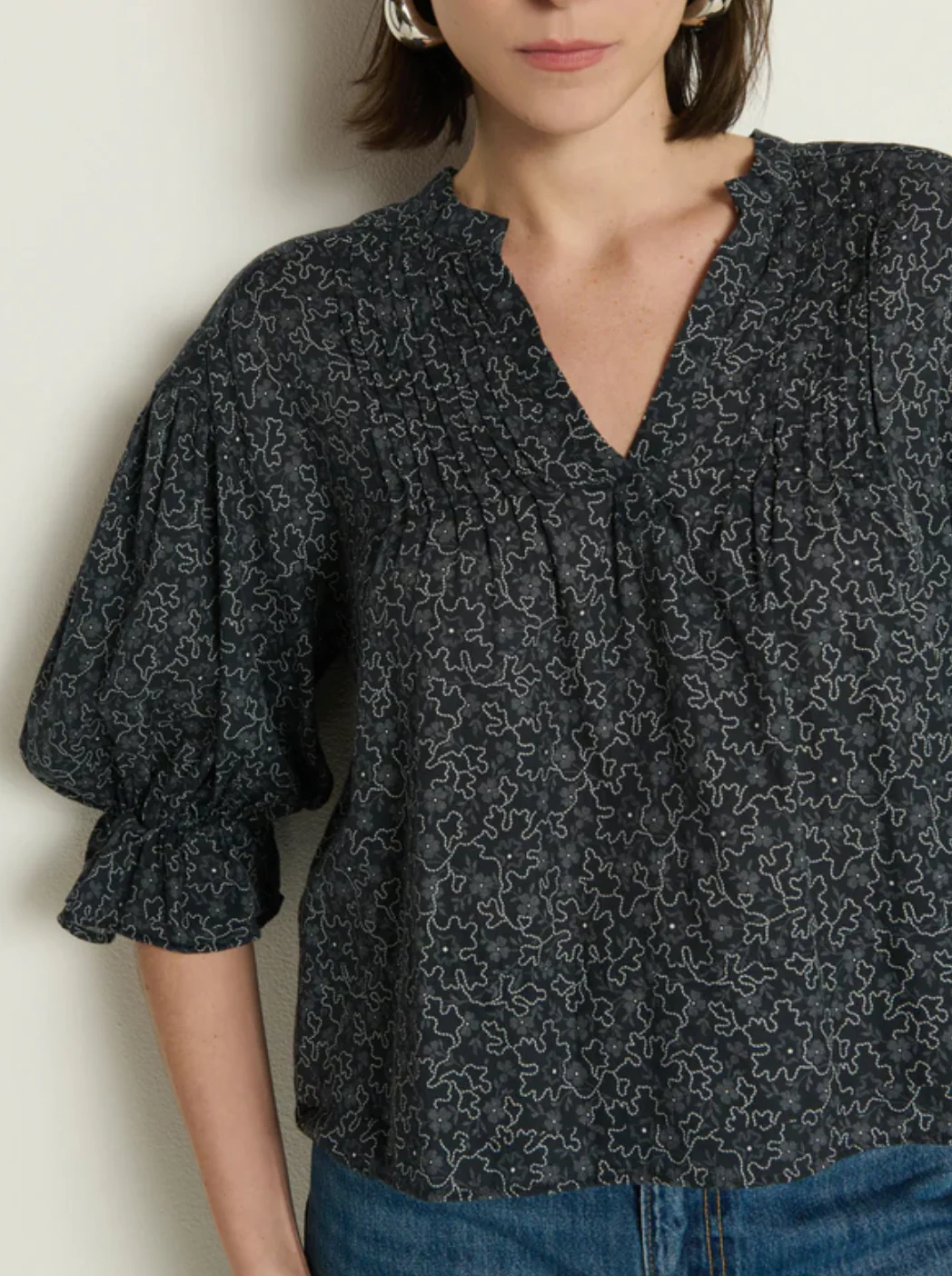 SCARLET PINTUCK BLOUSE - Image 2