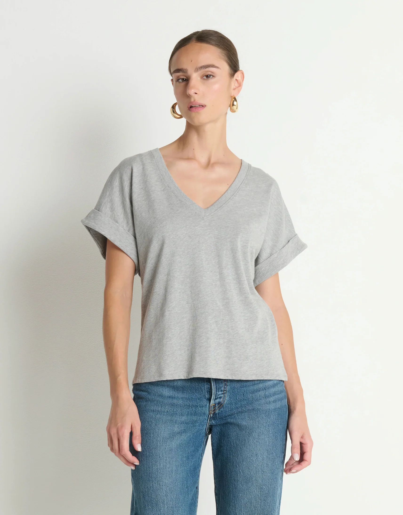 STEVIE CUFFED V-NECK - Image 3