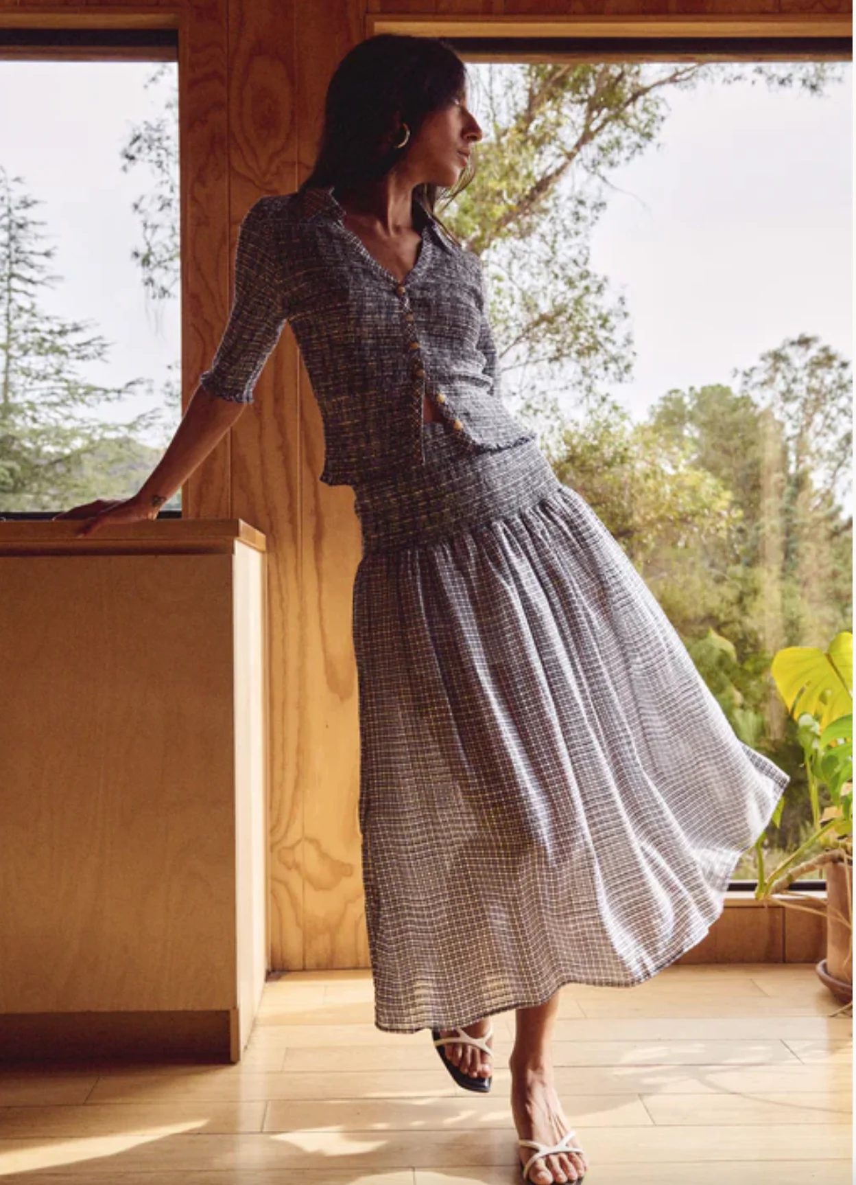 SUMMER SMOCKED SKIRT - Image 4