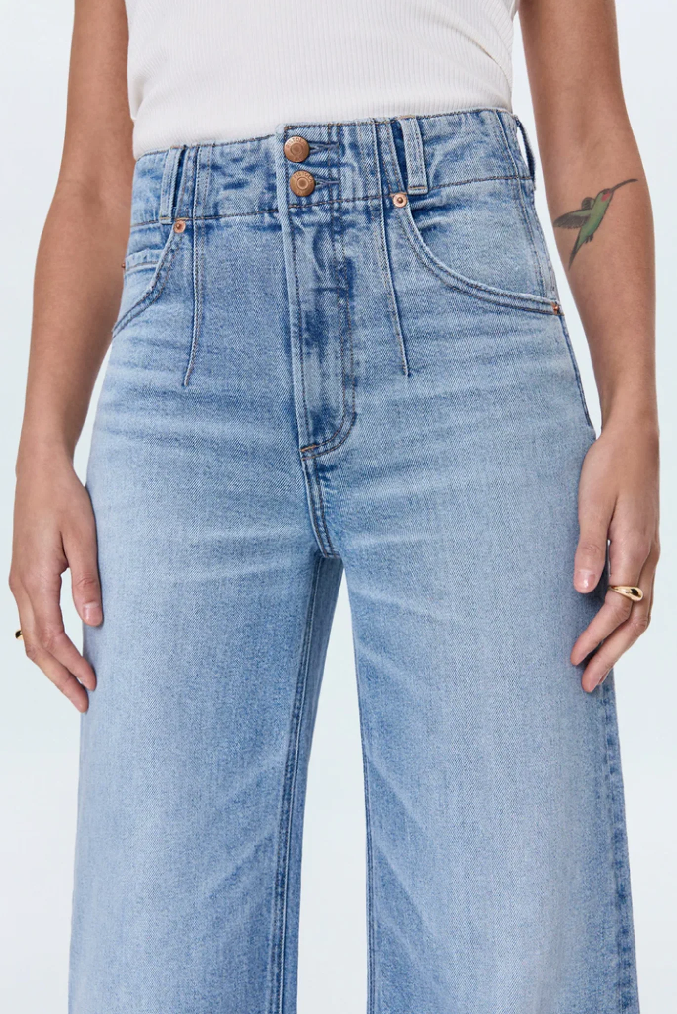 LANA DBL BUTTON HI RISE ULTRA WIDE LEG - Image 2