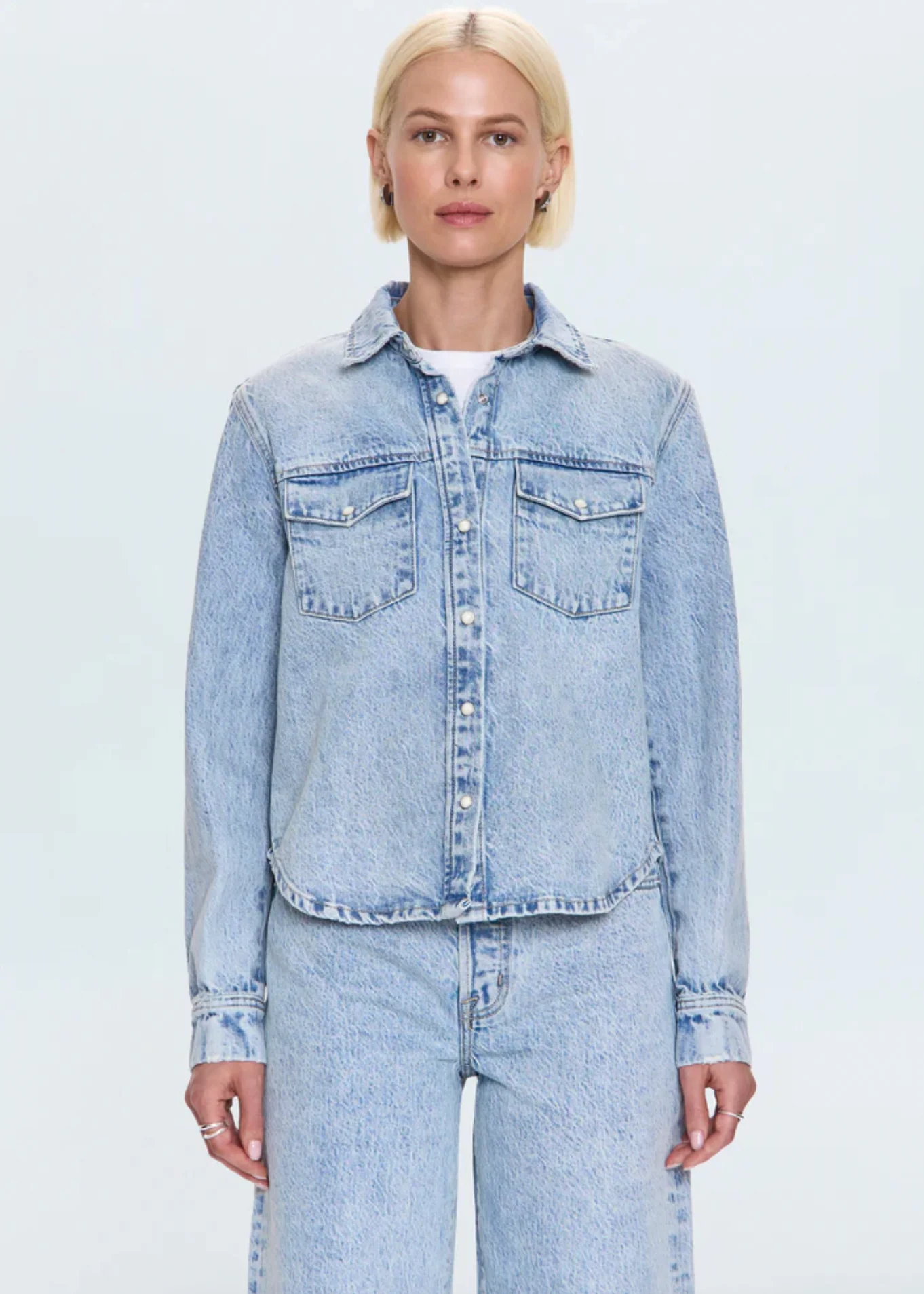 THEA SHRUNKEN DENIM SHACKET