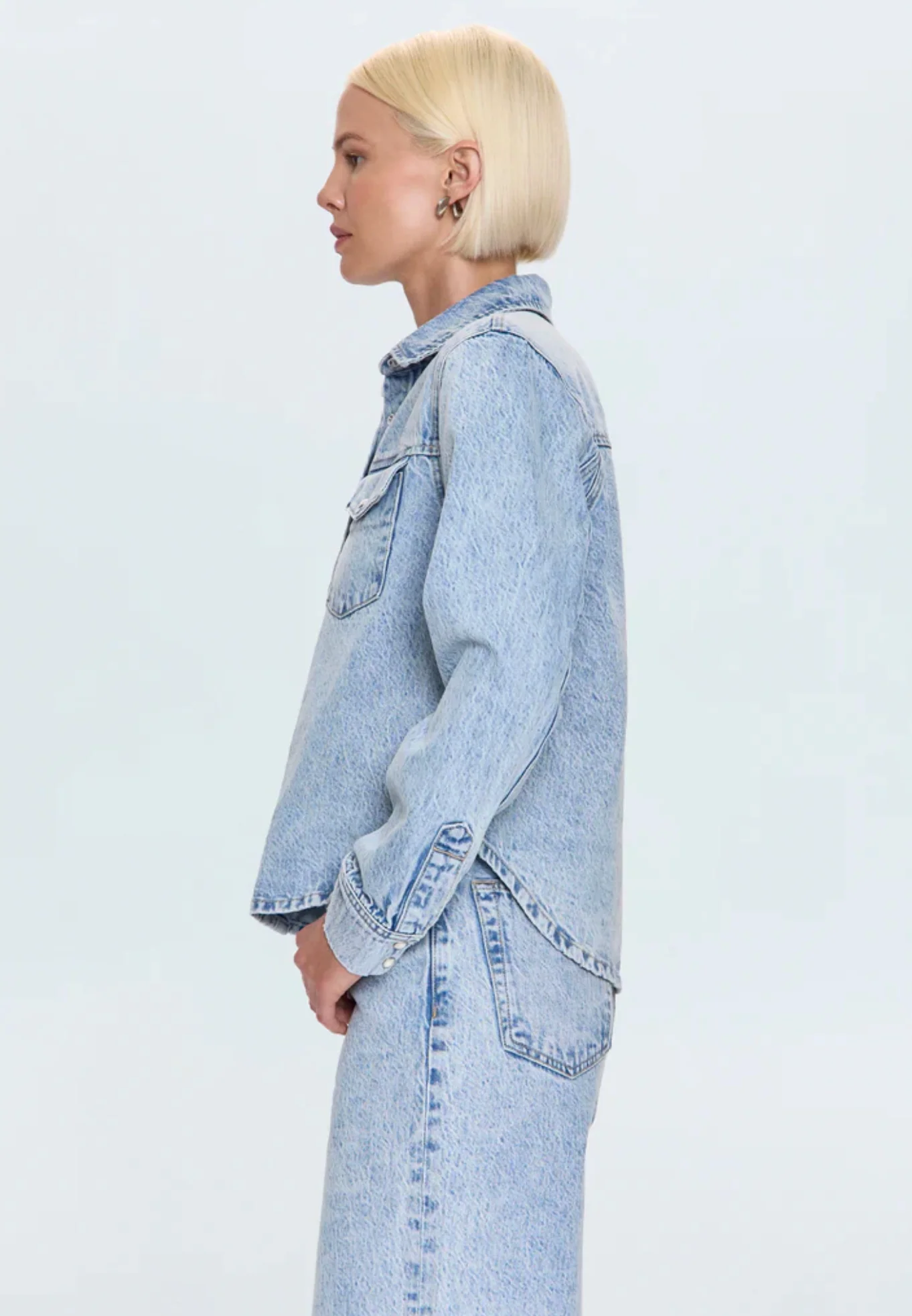 THEA SHRUNKEN DENIM SHACKET - Image 2