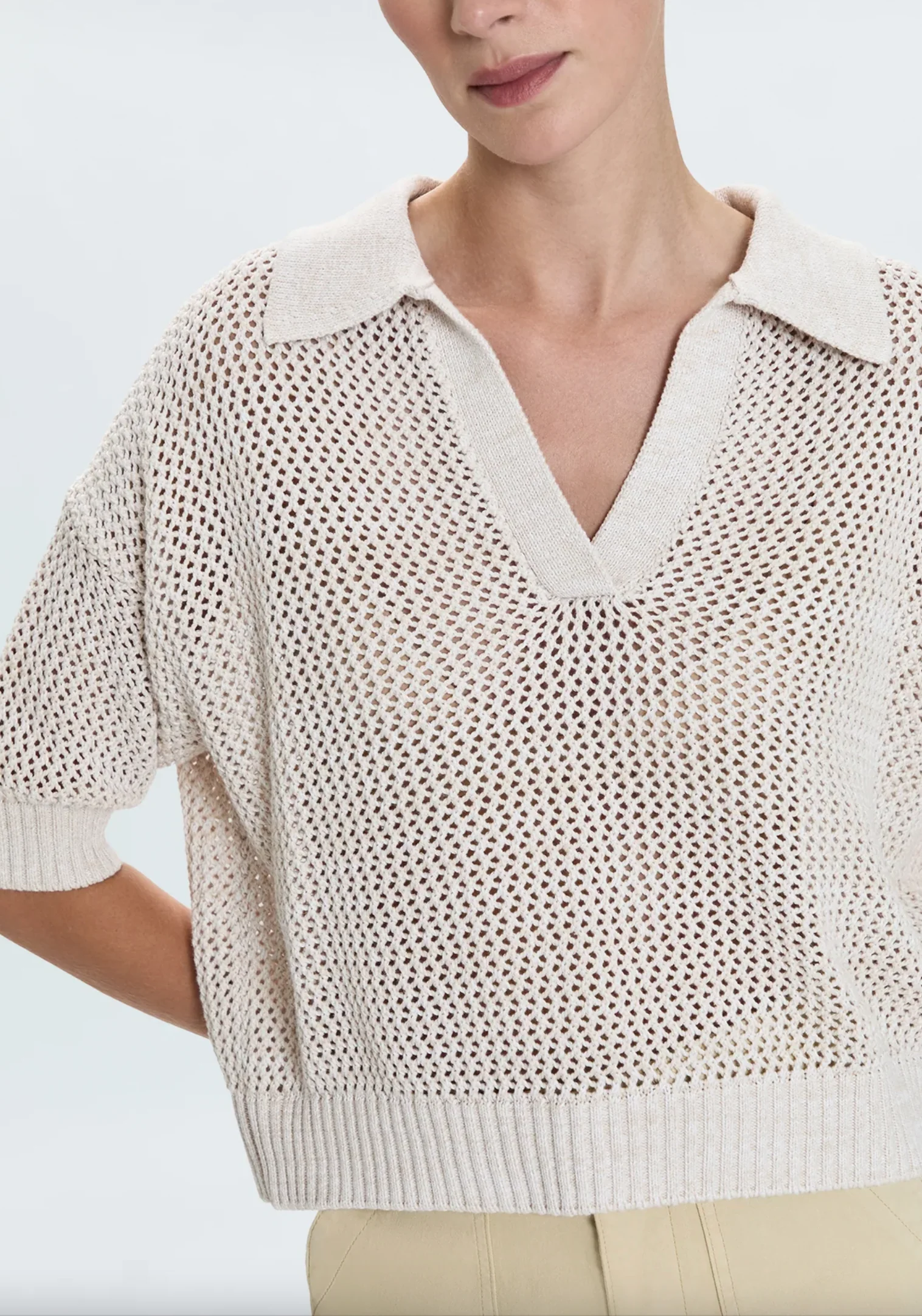 EMMA OPEN KNIT POLO - Image 2