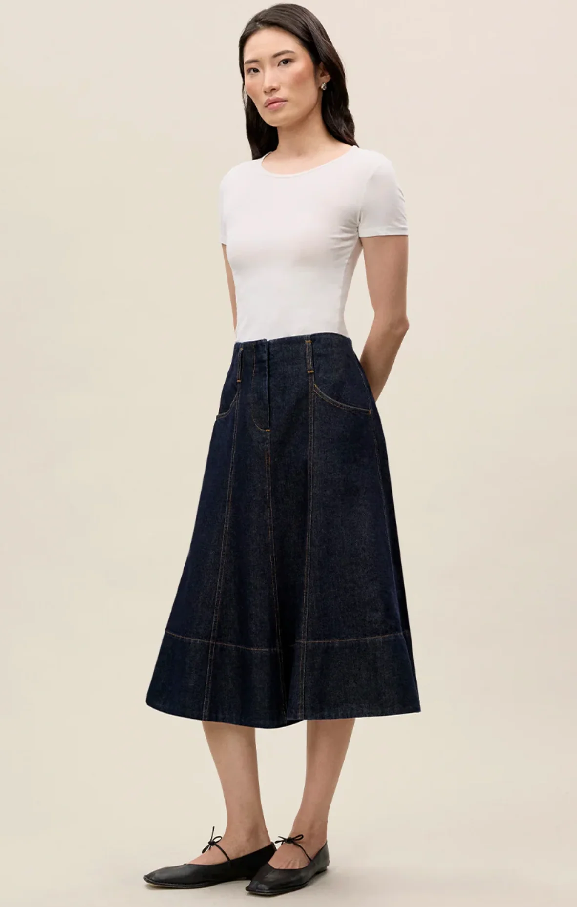 GABRIELLE DENIM SKIRT - Image 2