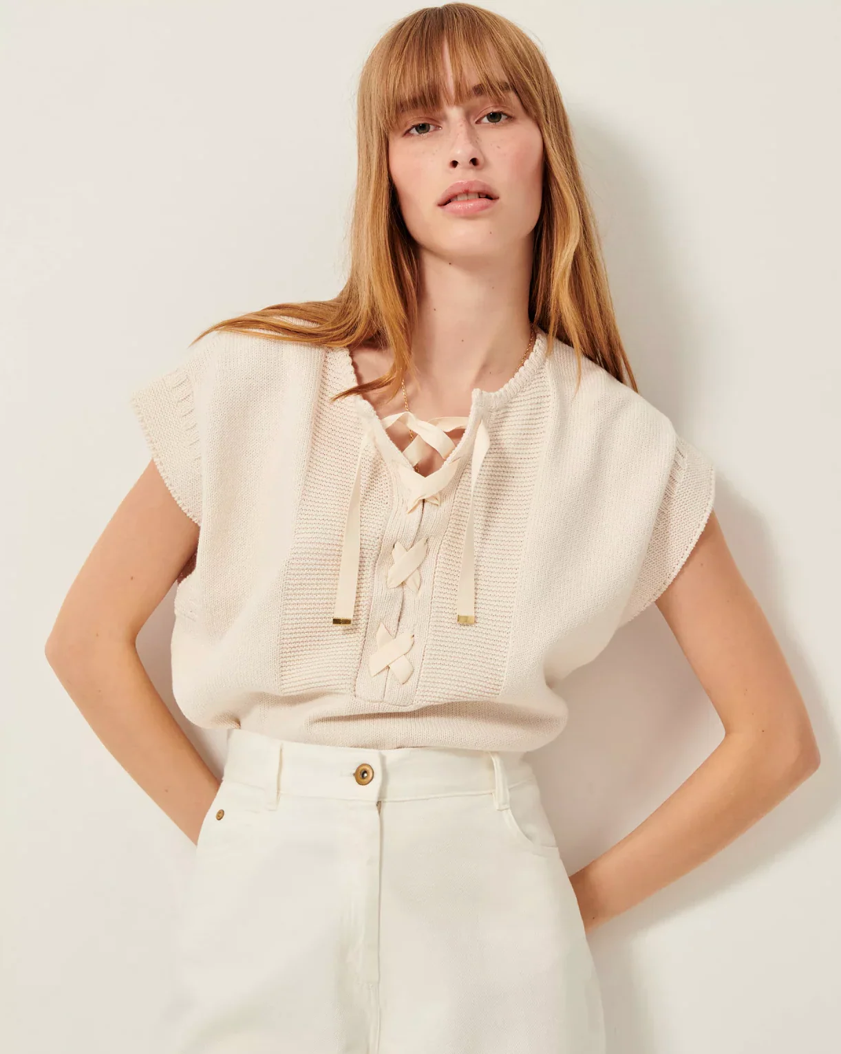 ODYSSEE LACED SLEEVELESS JUMPER - Image 2