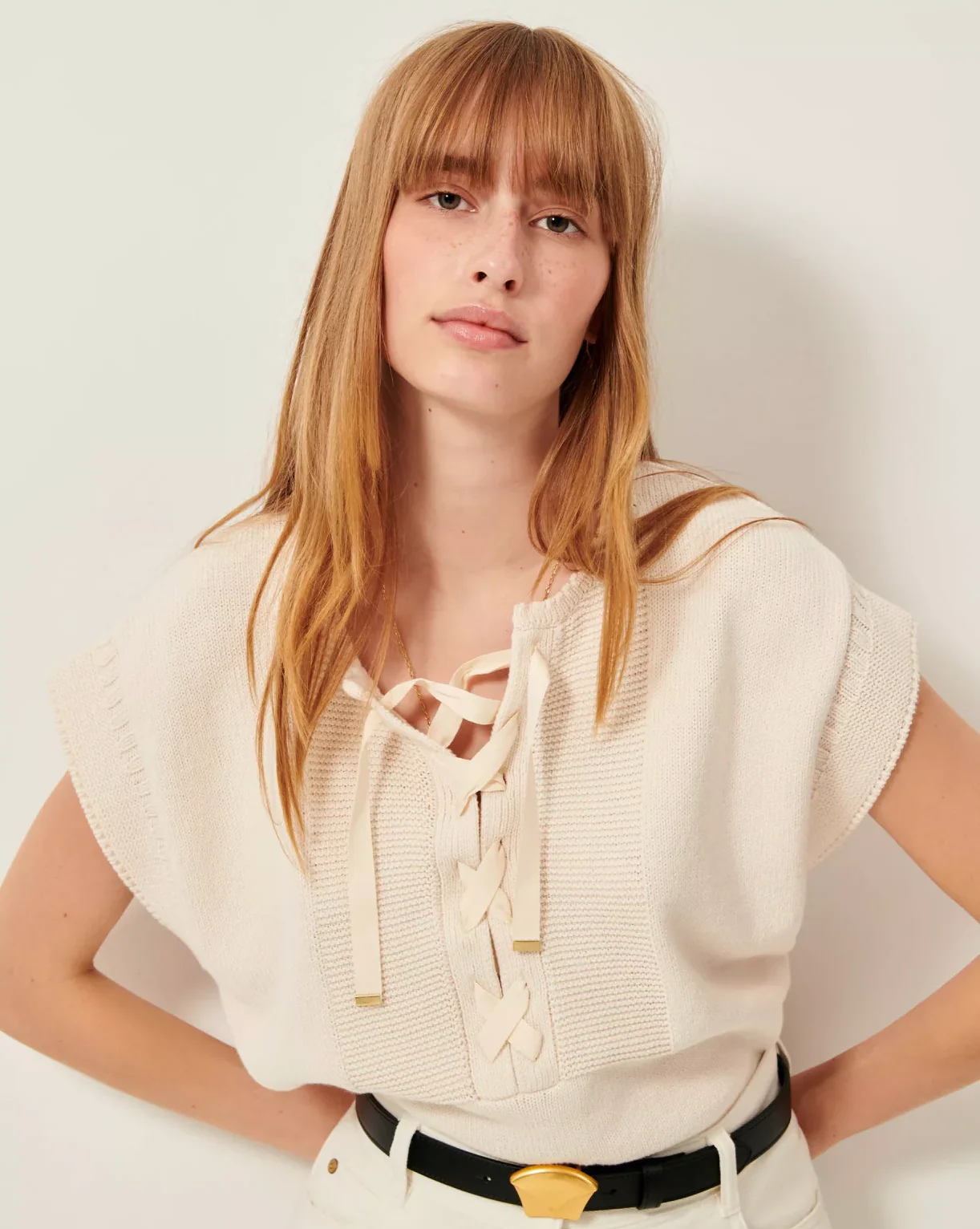 ODYSSEE LACED SLEEVELESS JUMPER - Image 3