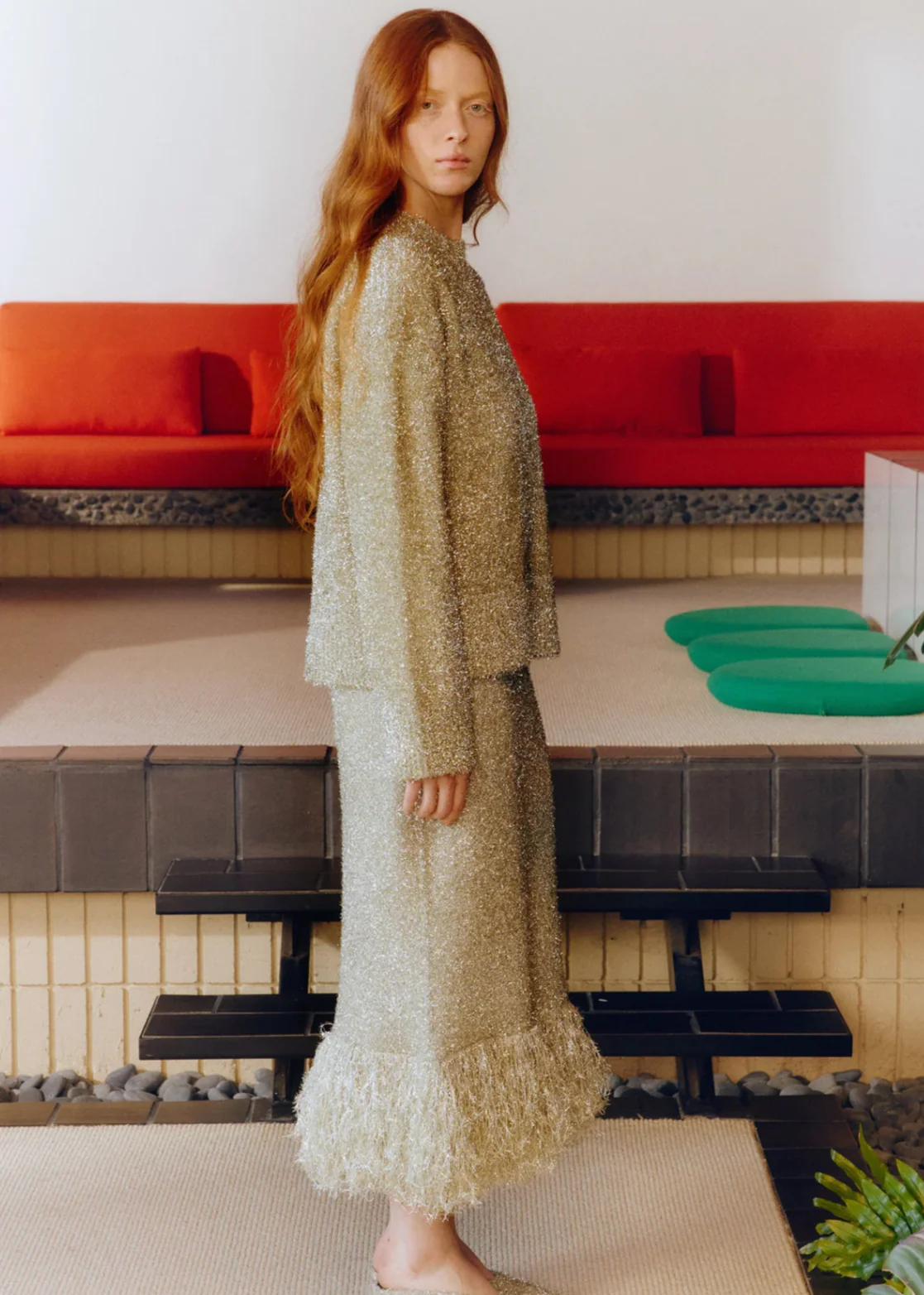 BRINK TINSEL KNIT SKIRT
