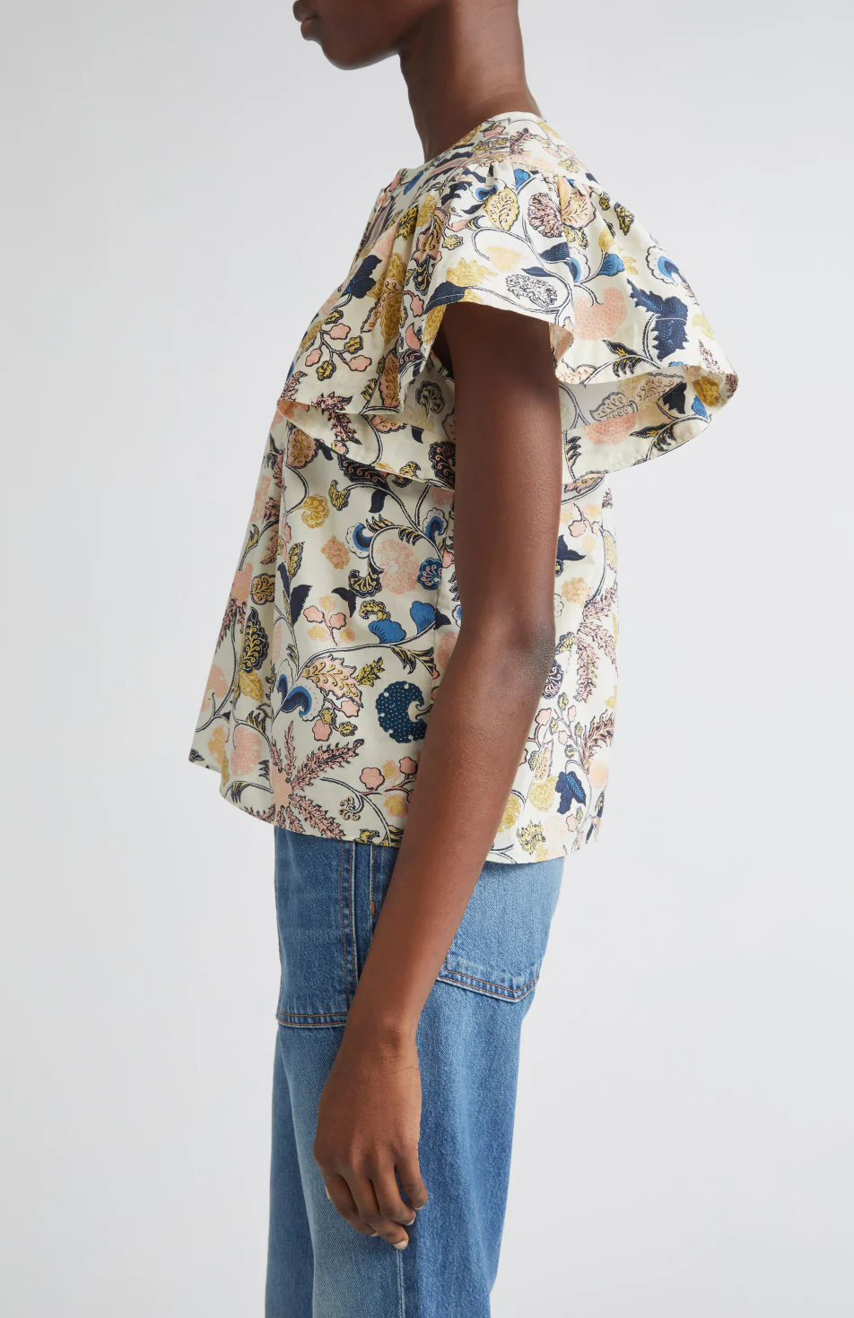 PERLINE FLUTTER SLEEVE BLOUSE - Image 2