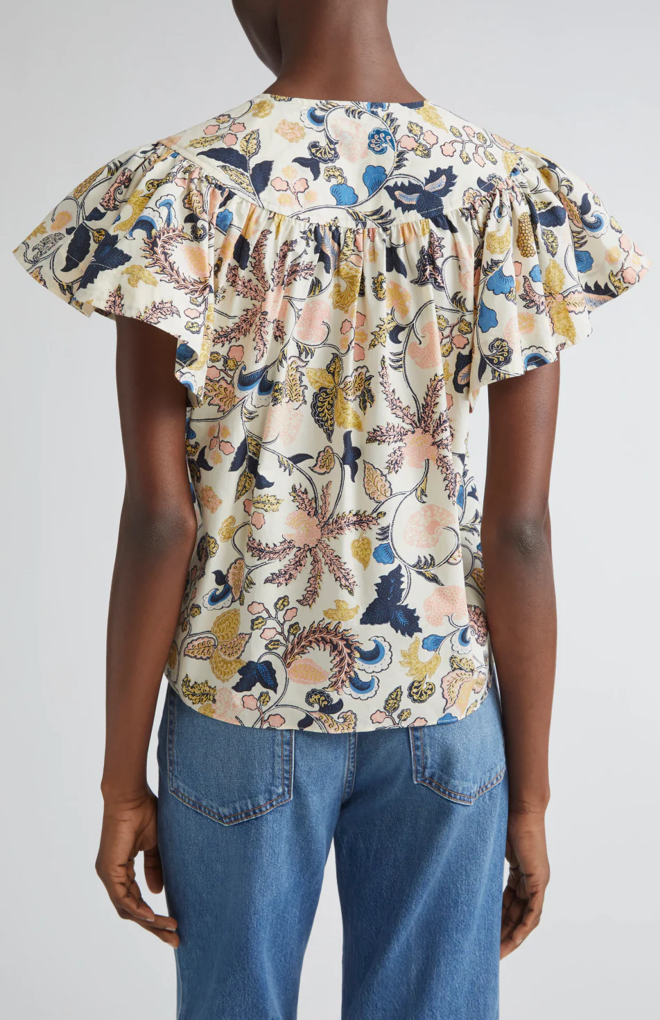 PERLINE FLUTTER SLEEVE BLOUSE - Image 4