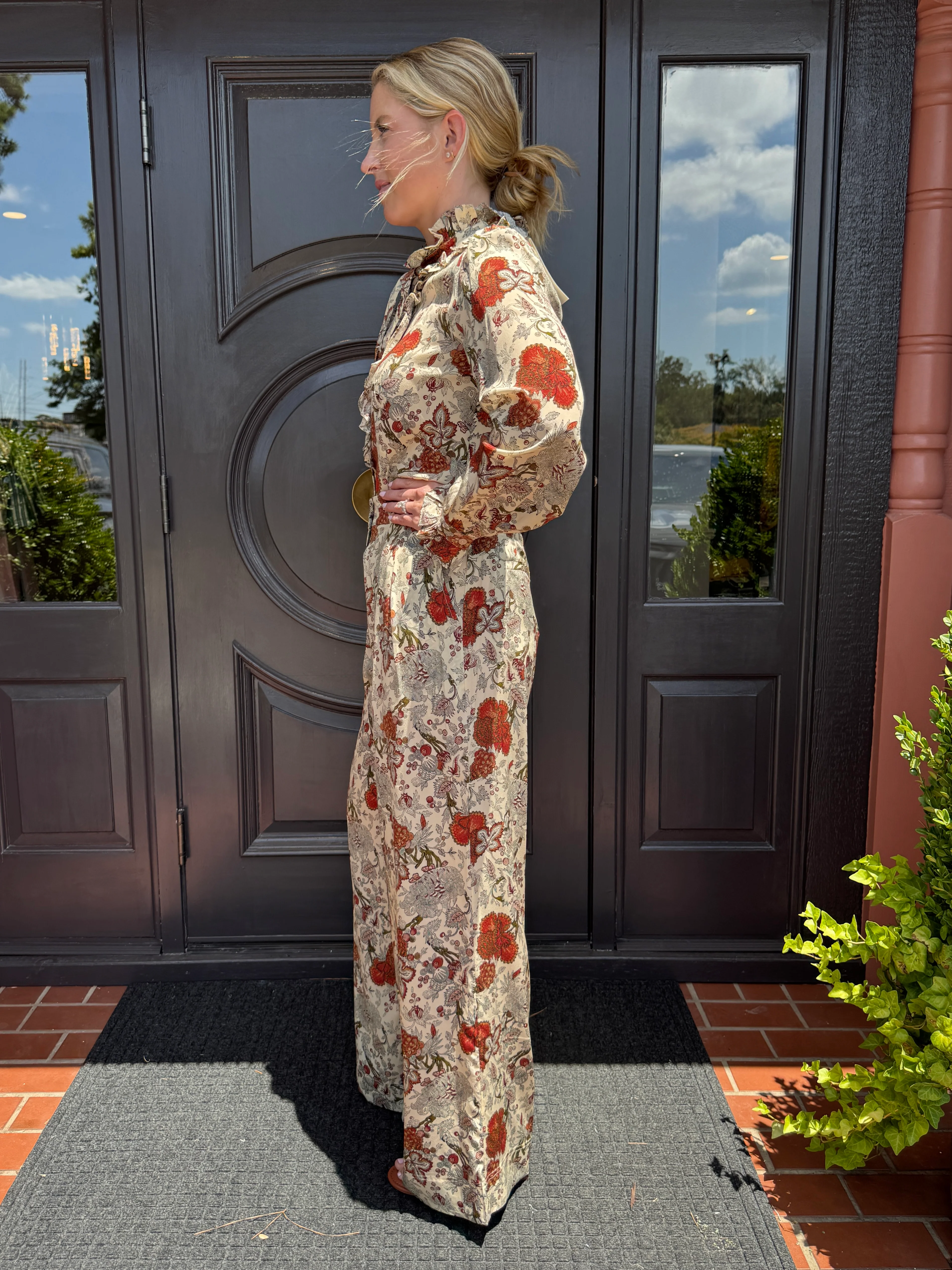 CATROUX SILK BUTTON FRONT BLOUSE - Image 3