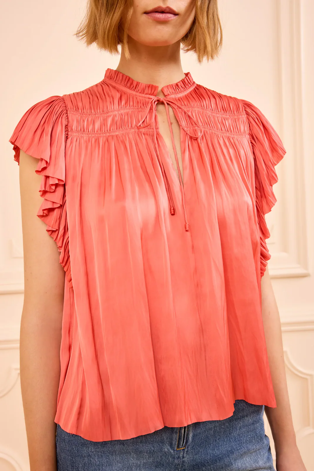 AGOSTA FLUTTER SLEEVE TOP - Image 3