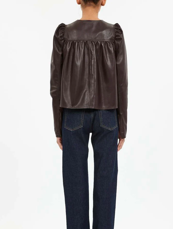 ANOUK ZIP UP LEATHER JACKET - Image 4