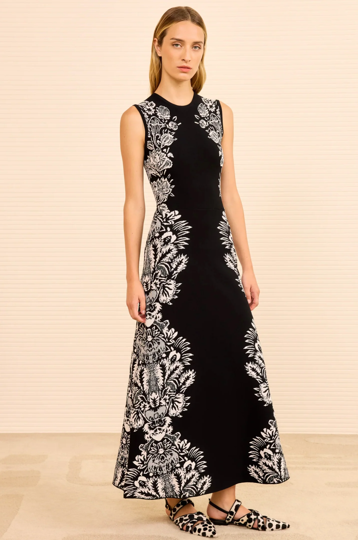 LIANA JACQUARD MIDI DRESS - Image 3