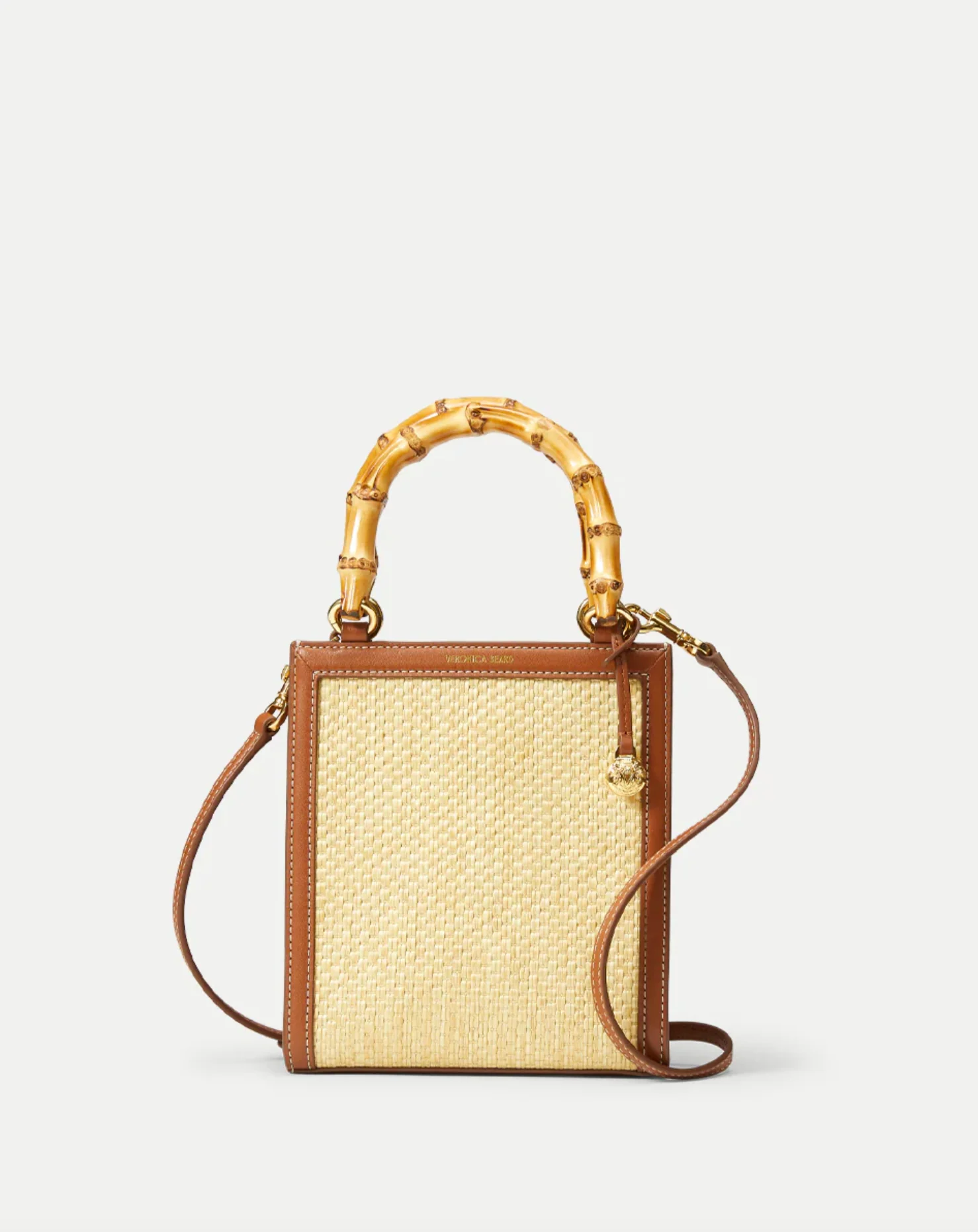 SMALL RAFFIA BAMBOO SHOPPER - Image 2