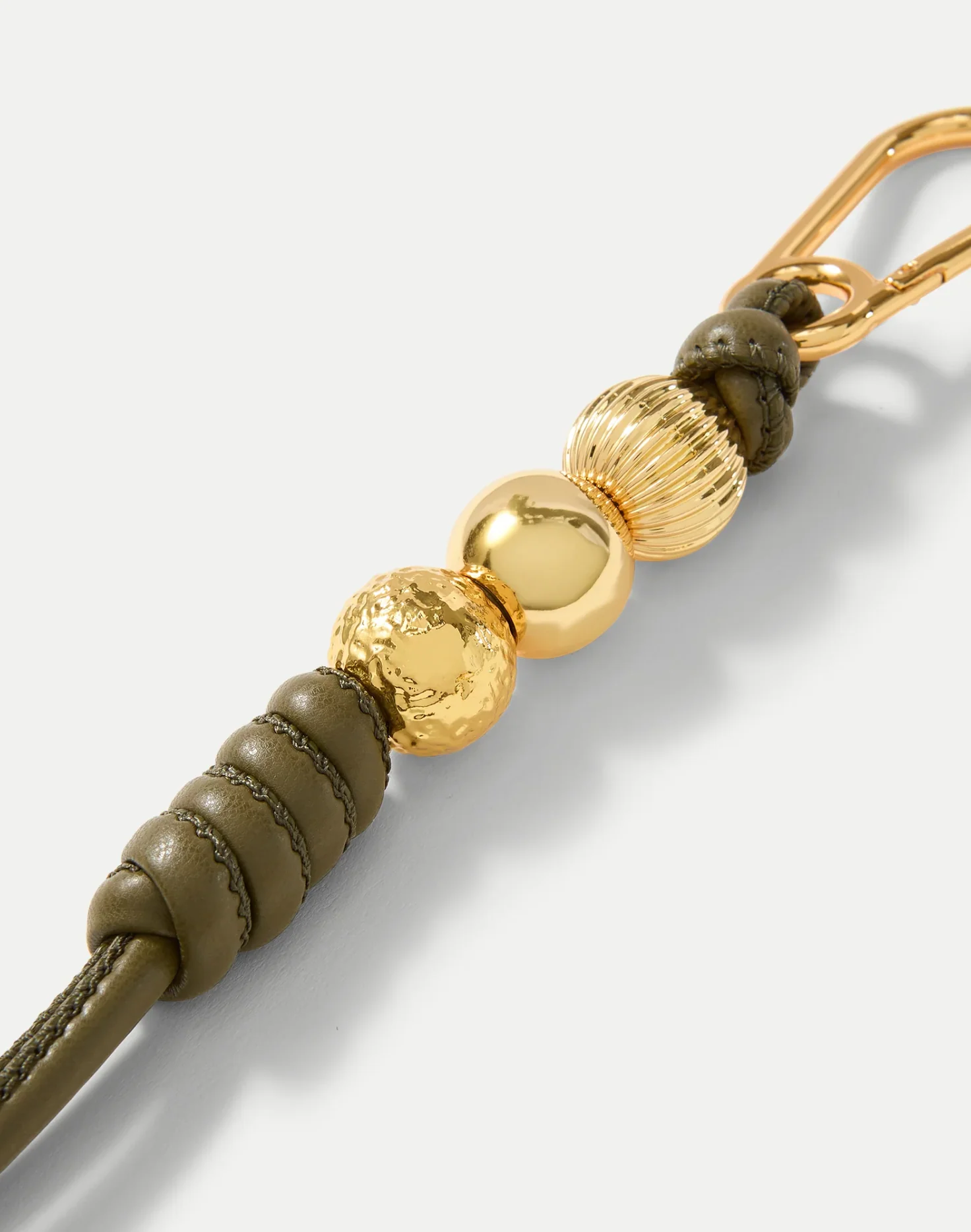 VEGAN LEATHER 3 BEAD BAG CHARM CYPRESS - Image 3