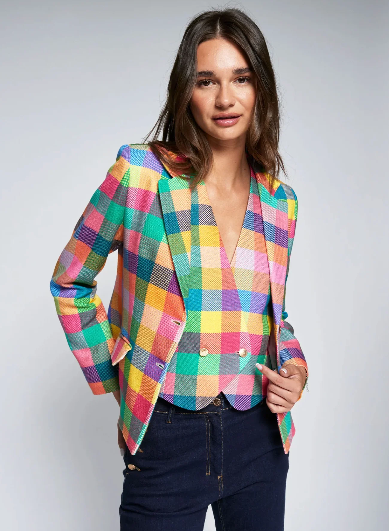 NATALIA CHECKED BLAZER - Image 2