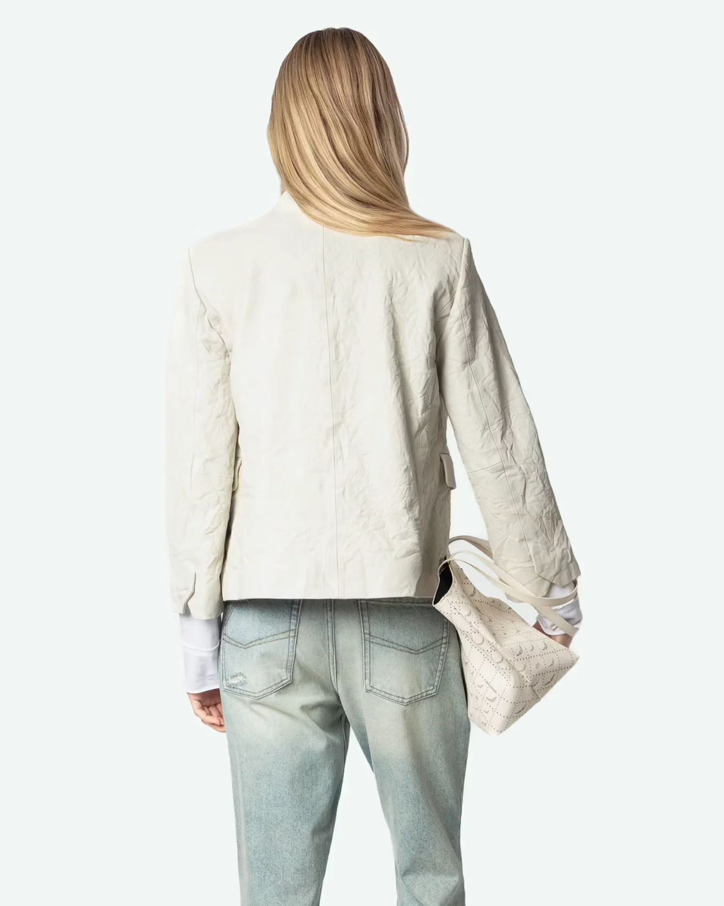 VERYN CUIR FROISSE BLAZER - Image 5